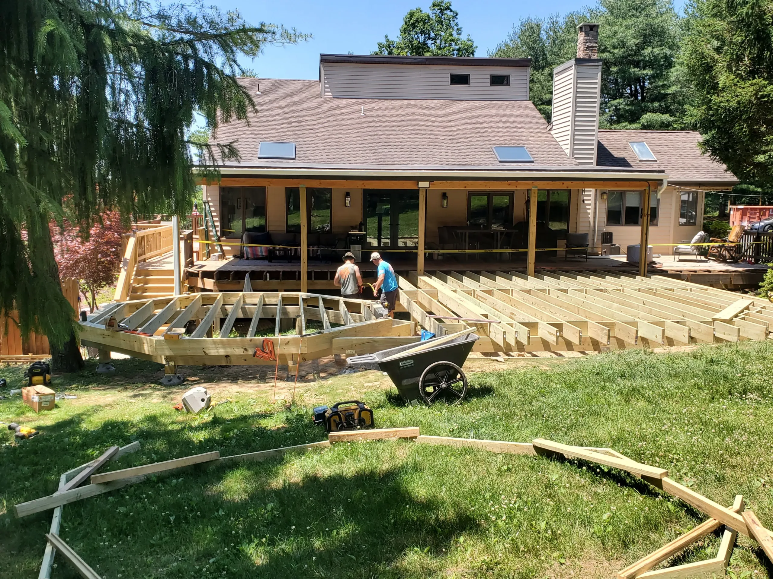 Deck framing construction in Pittstown NJ