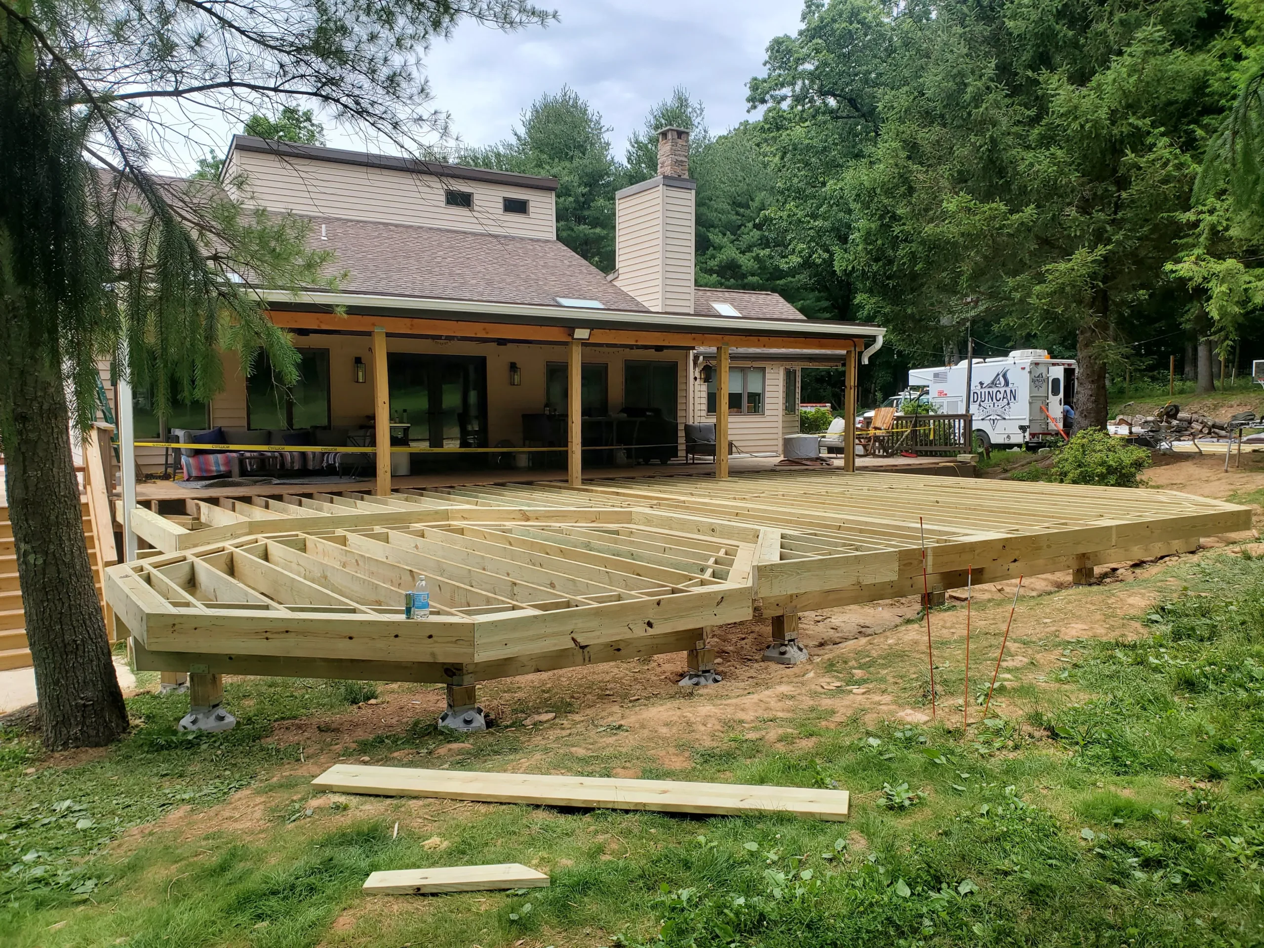 Deck Framing Constructed in Pittstown NJ